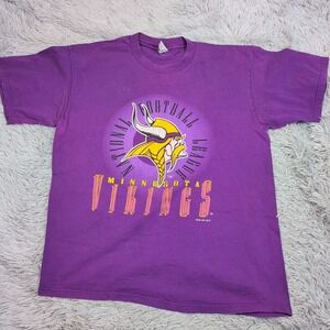 Vintage Minnesota Vikings Shirt Mens XL Purple Football NFL Casual 90's Comfort